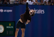 Carlos Alcaraz celebrando un punto en el US Open 2026.