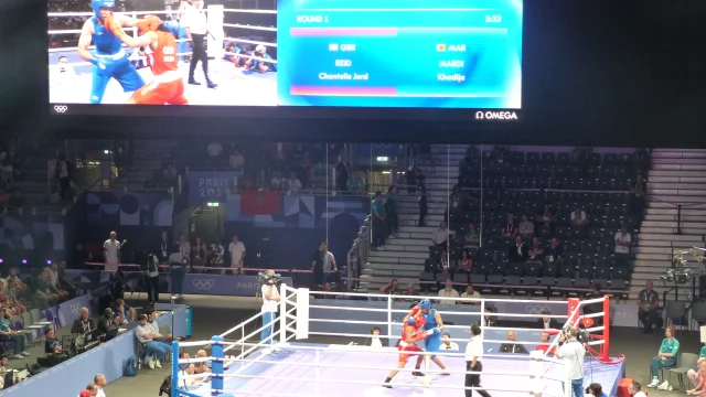 Chantelle Reid, boxeadora británica, durante un combate en el Campeonato Europeo de Boxeo en Sofía.