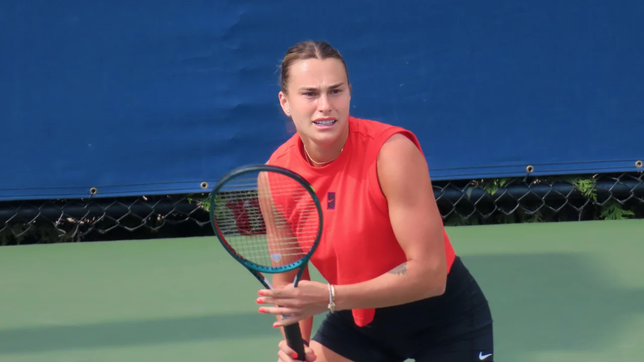 Aryna Sabalenka durante un partido del US Open.