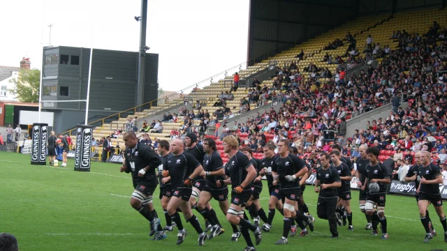 Brendan Venter, director de rugby de Saracens, durante un partido del club inglés.