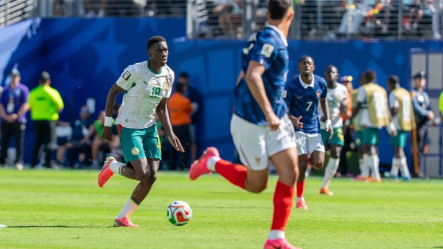 Ismaila Sarr, delantero del Crystal Palace, durante un partido de la Premier League.