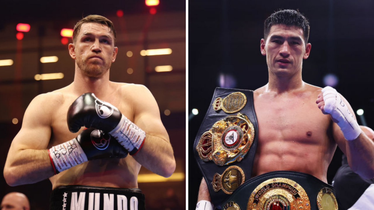El boxeador británico Callum Smith durante una pelea de peso semipesado.