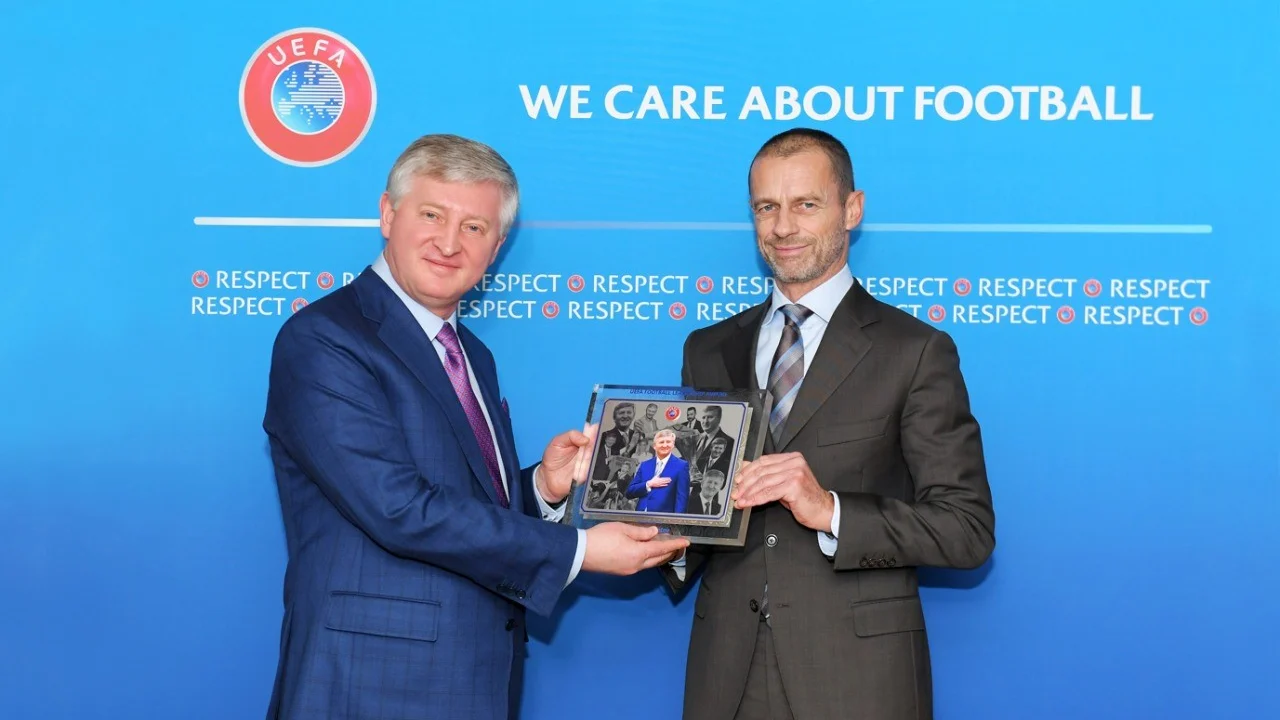 Aleksander Ceferin, presidente de la UEFA, durante un acto oficial del organismo europeo.