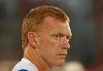 David Moyes, entrenador escocés, durante un partido de Everton en la Premier League.