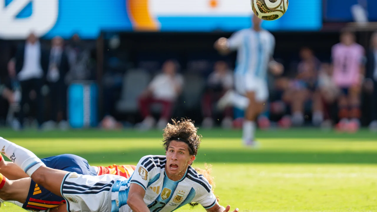 Giuliano Simeone, delantero argentino del Atletico Madrid, durante un partido de LaLiga.