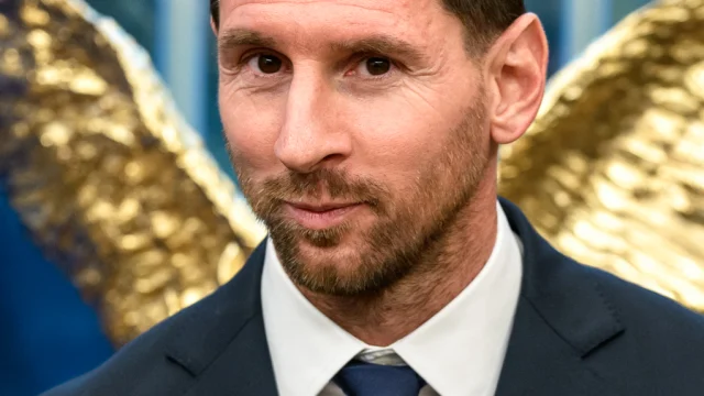 Lionel Messi con la camiseta de Inter Miami durante un partido de la MLS.